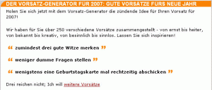 Vorsatz-Generator / Online-Marketing-Forum.at