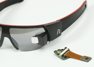 Sportbrille mit integriertem Head-up-Display