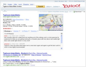 Ein Yahoo-Konzept: Kritiken als Teil der Lokalsuche (Foto: Yahoo)
