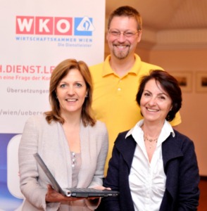 Dr. Jost Zetzsche mit Mag. Sabine Kern und Mag. Eva Holzmair-Ronge (WKW/Herbst)