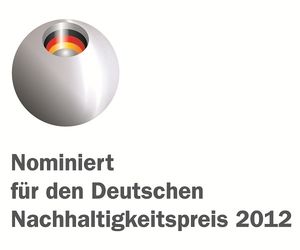 Siegel zur Nominierung des Deutschen Nachhaltigkeitspreises 2012