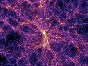 Cosmic Web: Dunkle-Materie-Simulation (Foto: The Millennium Simulation Project)