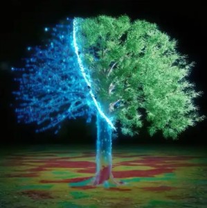 Leuchtend heller Baum in der Nacht: Jede Einzelheit ist maschinell erkennbar (Bild: purdue.edu)