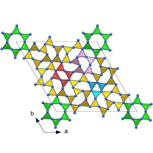 Gerüste aus CN₄-Tetraedern in Kristallstrukturen neuer Kohlenstoffnitride (Grafik: uni-bayreuth.de)