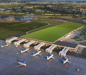 So wird der Flughafen Florenz künftig von oben aussehen (Animation: vinoly.com)