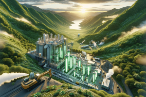 Anlage zur Förderung von natürlichem Wasserstoff (Illustration/KI-generiert: DALL-E)