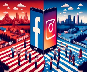Facebook und Instagram: Folgen auf US-Wahlen weniger stark als gedacht (Bild: ChatGPT/Dall-E)