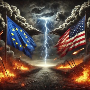 EU versus USA: Verhältnis hat sich zunehmend verschlechtert (Bild: ChatGPT/Dall-E)